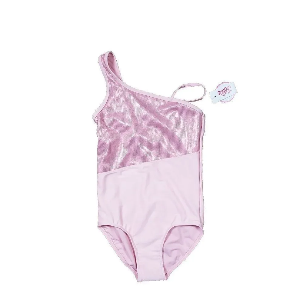 New Justice Swimsuit Size 12 Girls One Piece Pink UPF 50 Beach Vacation Summer